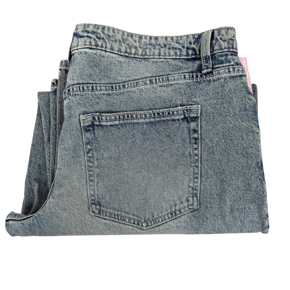No Boundaries Jeans Women 16 Light Blues Bow Slit Hem Straight Leg Feminine Girl